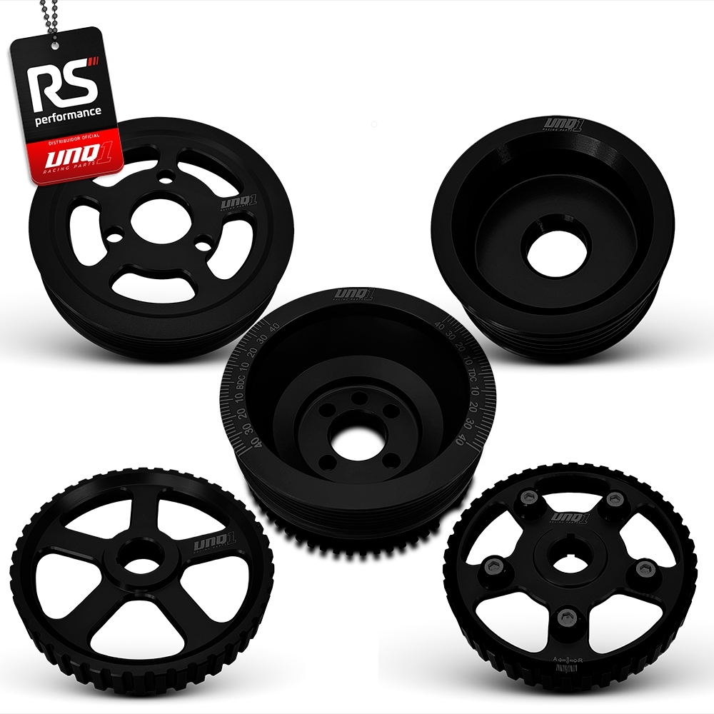 Jogo De 5 Polias Motor Ap 8v Billet Poli V Alternador Curto