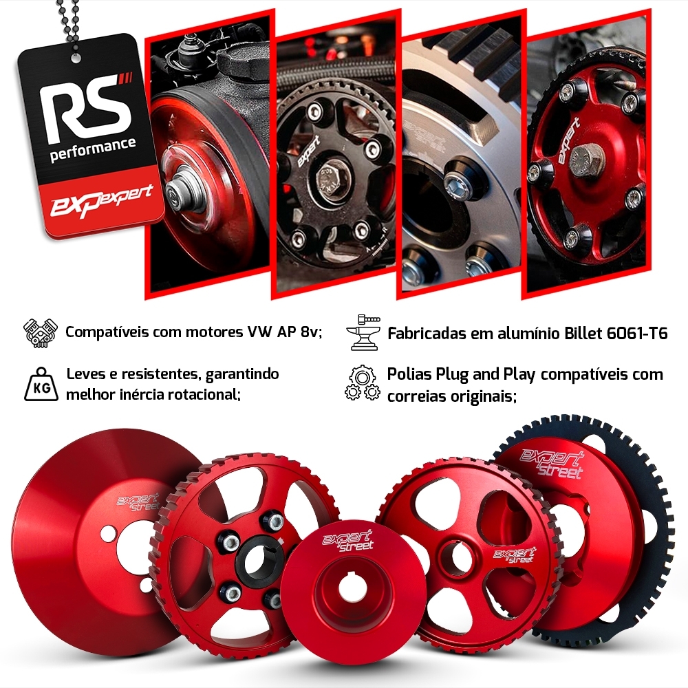 Kit Polias Comando Vw Ap 8v Billet - Linha Street