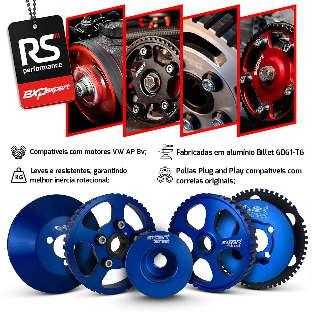 Kit Polias Comando Vw Ap 8v Billet - Linha Street