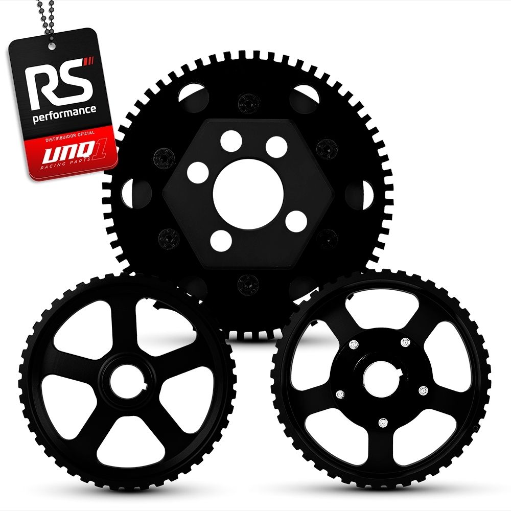 Jogo De 3 Polias Para Motor Ap 8v Billet Linha Street