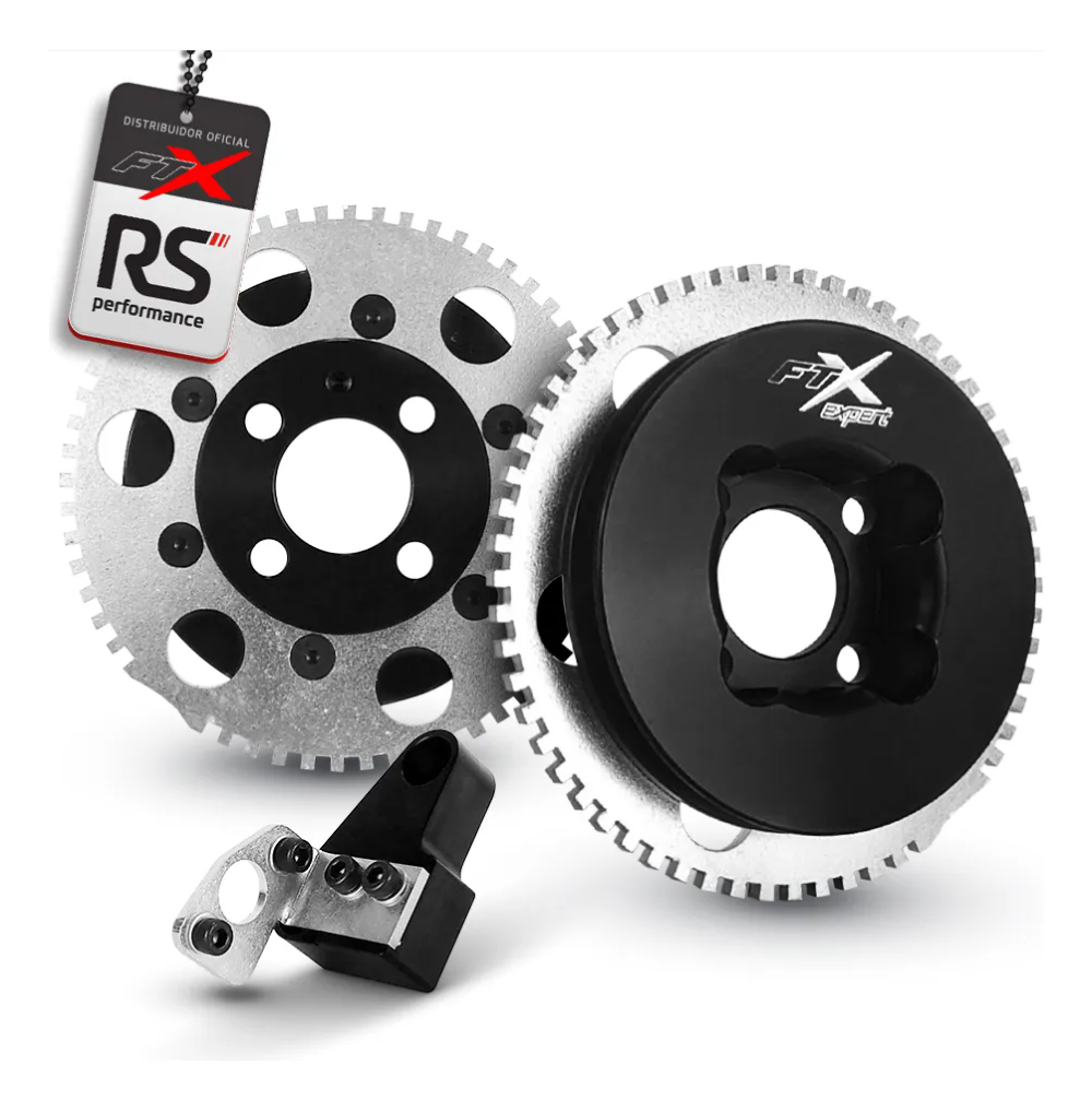 Jogo Polia Regulável Motor Ap 8v Alumínio Billet