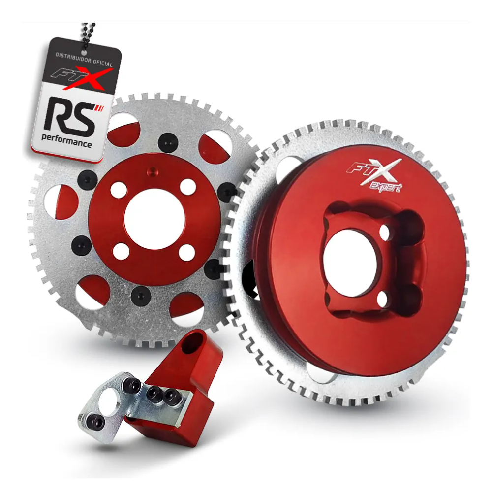 Jogo Polia Regulável Motor Ap 8v Alumínio Billet