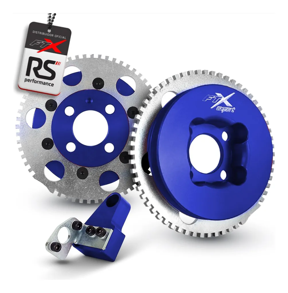 Jogo Polia Regulável Motor Ap 8v Alumínio Billet