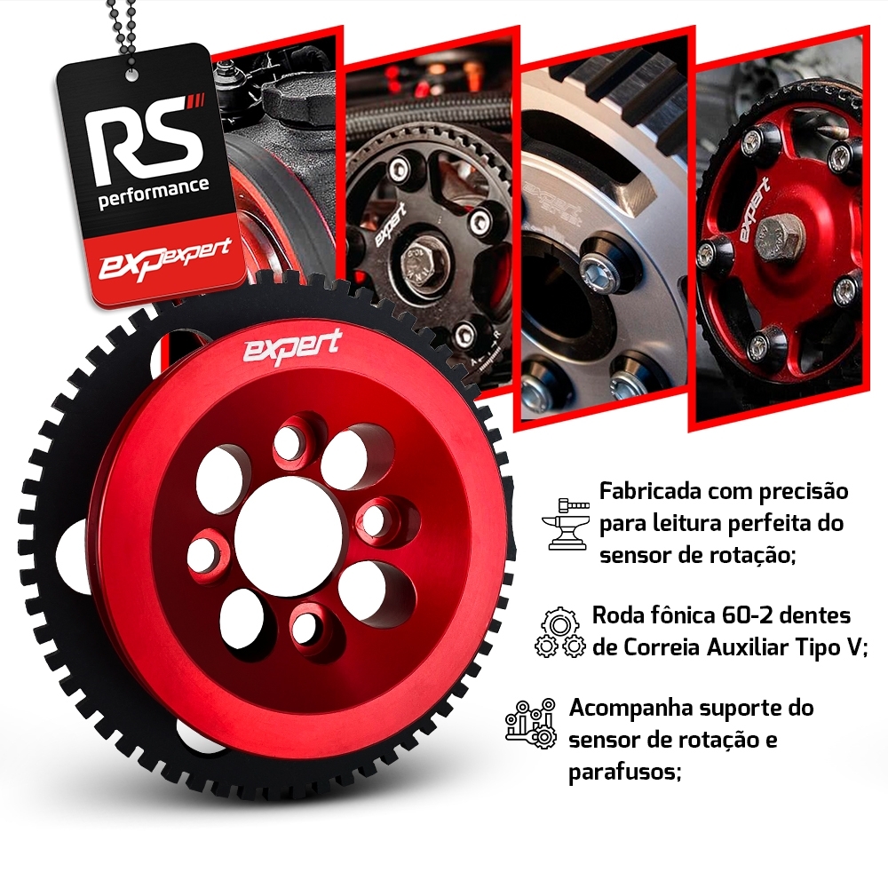 Roda Fônica 60-2 Vw Ap 8v Alumínio Billet - Linha Race