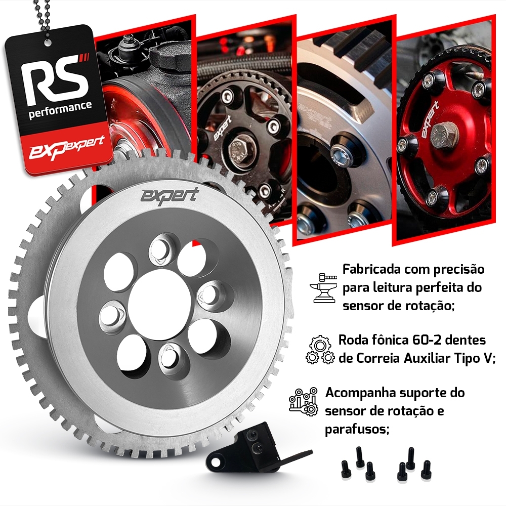 Roda Fônica 60-2 Vw Ap 8v Alumínio Billet - Linha Race