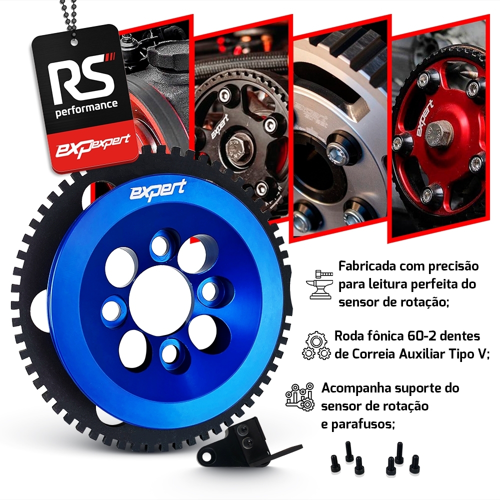 Roda Fônica 60-2 Vw Ap 8v Alumínio Billet - Linha Race