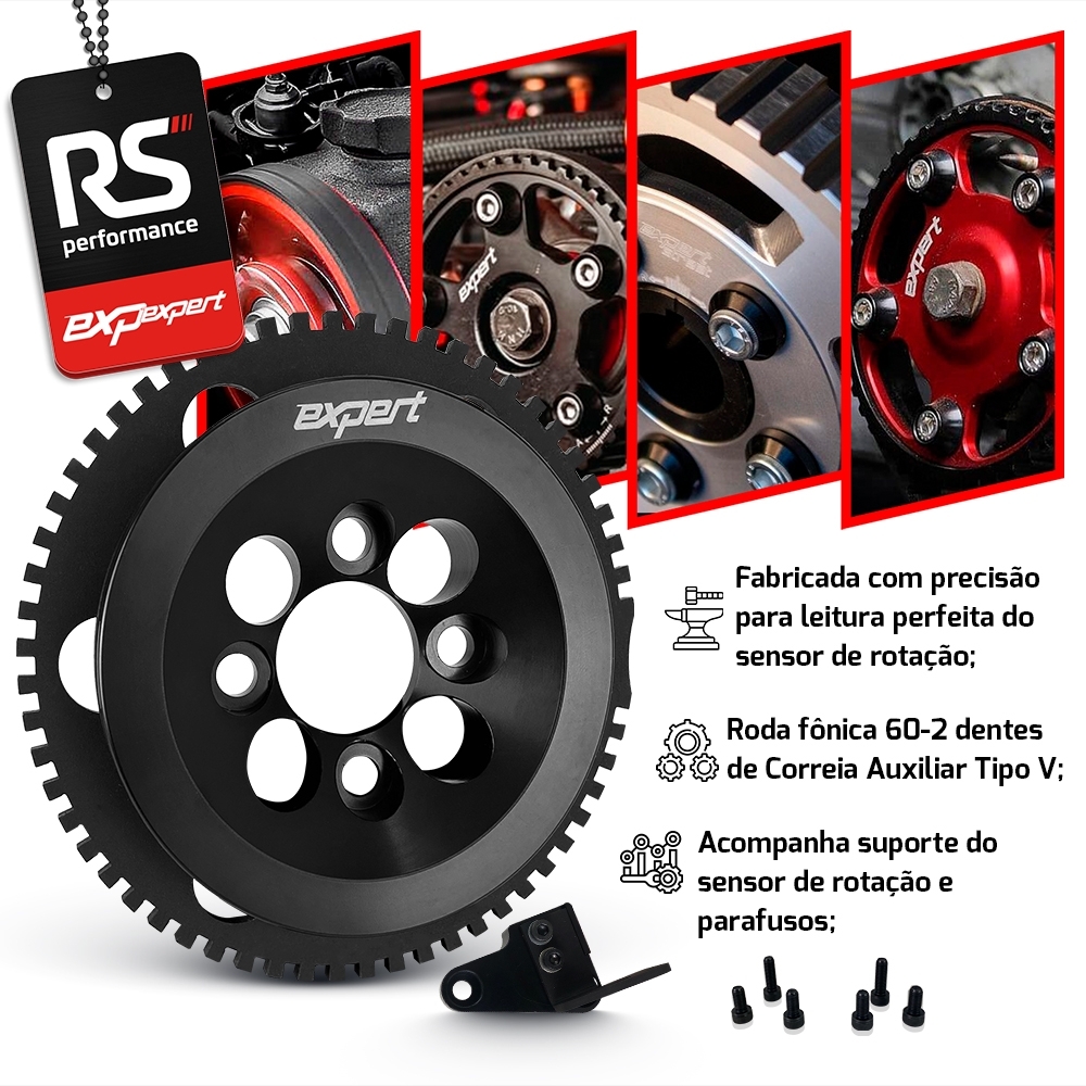 Roda Fônica 60-2 Vw Ap 8v Alumínio Billet - Linha Race