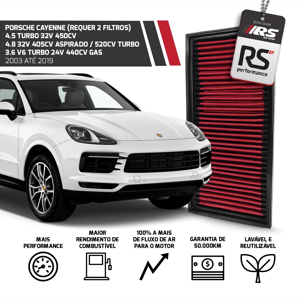 Filtro Esportivo Inbox Cayenne Q7 Range Rover Touareg 2 UN			