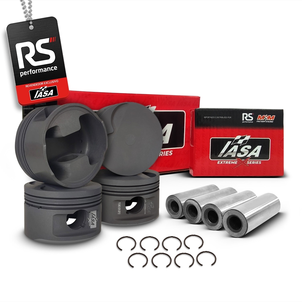 Kit Pistão Forjado Cavado Iasa Ap 2.0 16v 1200cv+ 4 Pinos 22mm