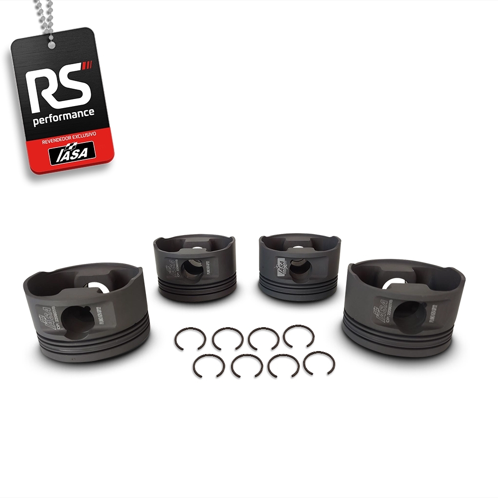 Kit Pistão Forjado Cavado Iasa Ap 2.0 16v 1200cv+ 4 Pinos 22mm
