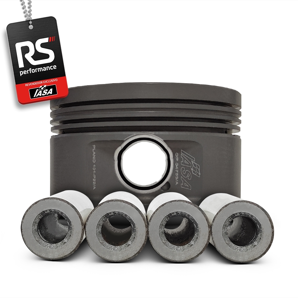 Kit Pistão Forjado Cavado Iasa Ap 2.0 16v 1200cv+ 4 Pinos 22mm