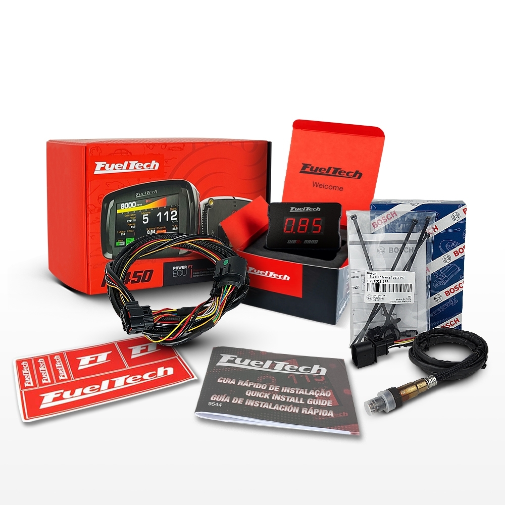 Módulo de Injeção Ft550 Com Chicote Motor Dianteiro + WideBand Nano + Sonda Bosch 4.2