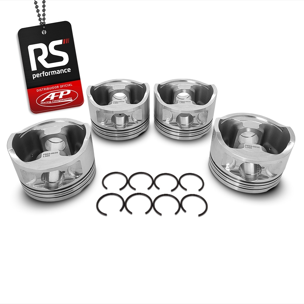 Jogo 4 Pistão Forjado AP 2.0 Turbo 16v Solid Forged Pino 22