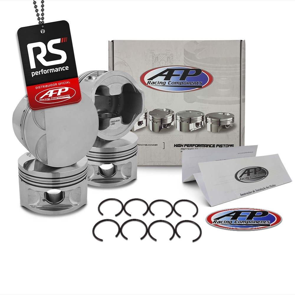 Jogo 4 Pistão Forjado AP 2.0 Turbo 16v Solid Forged Pino 22