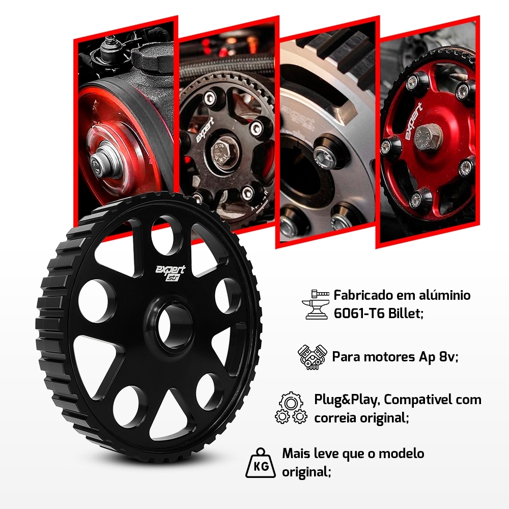Kit Polias Comando Vw Ap 8v Billet - Linha Street