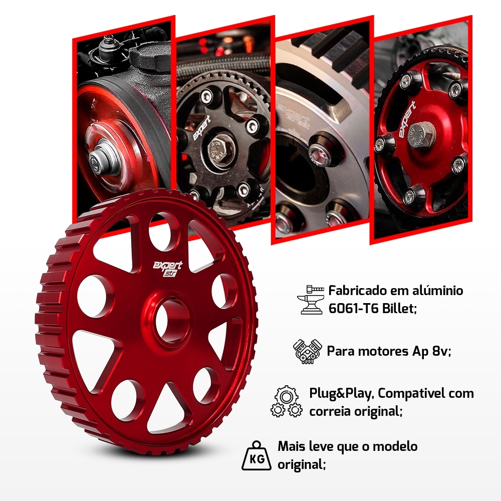 Kit Polias Comando Vw Ap 8v Billet - Linha Street