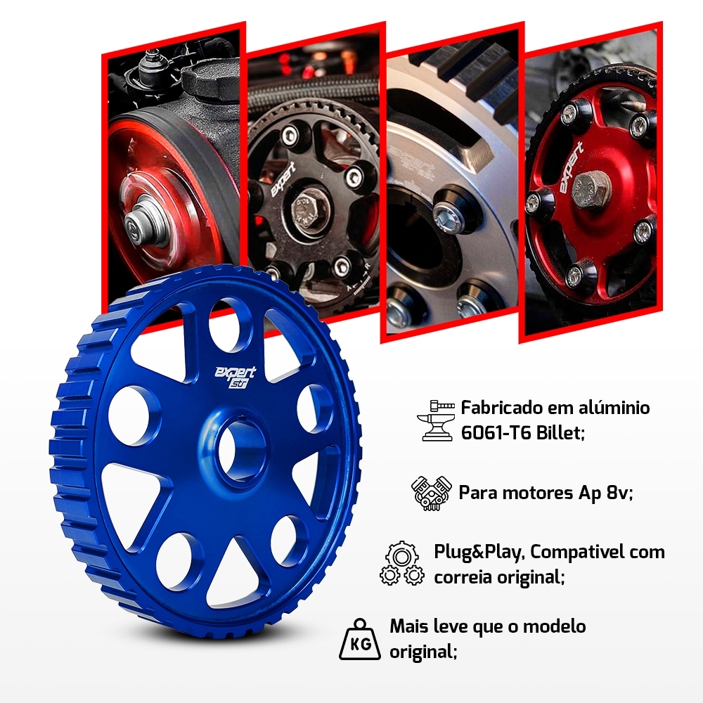 Kit Polias Comando Vw Ap 8v Billet - Linha Street