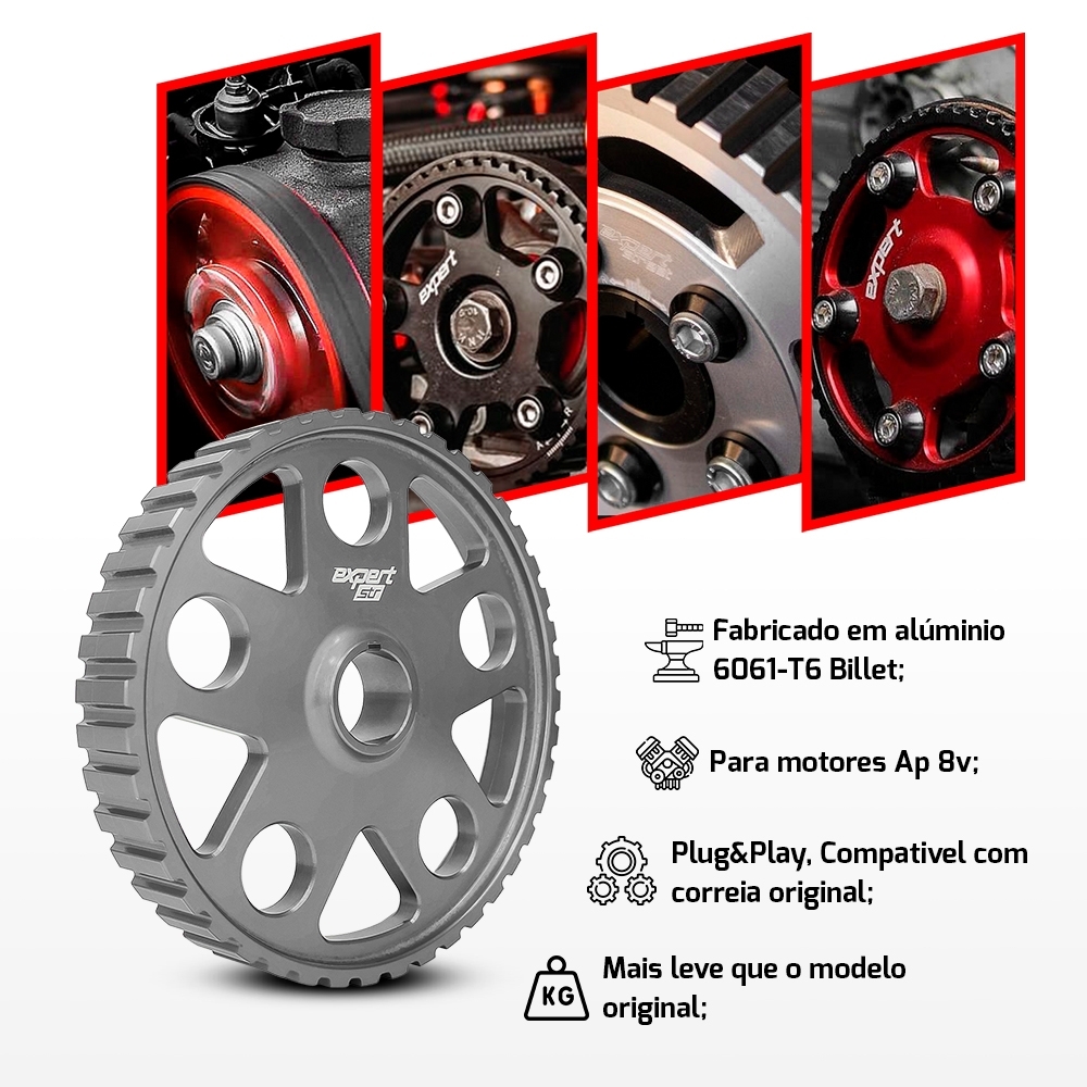 Kit Polias Comando Vw Ap 8v Billet - Linha Street