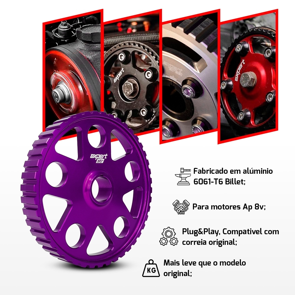 Kit Polias Comando Vw Ap 8v Billet - Linha Street