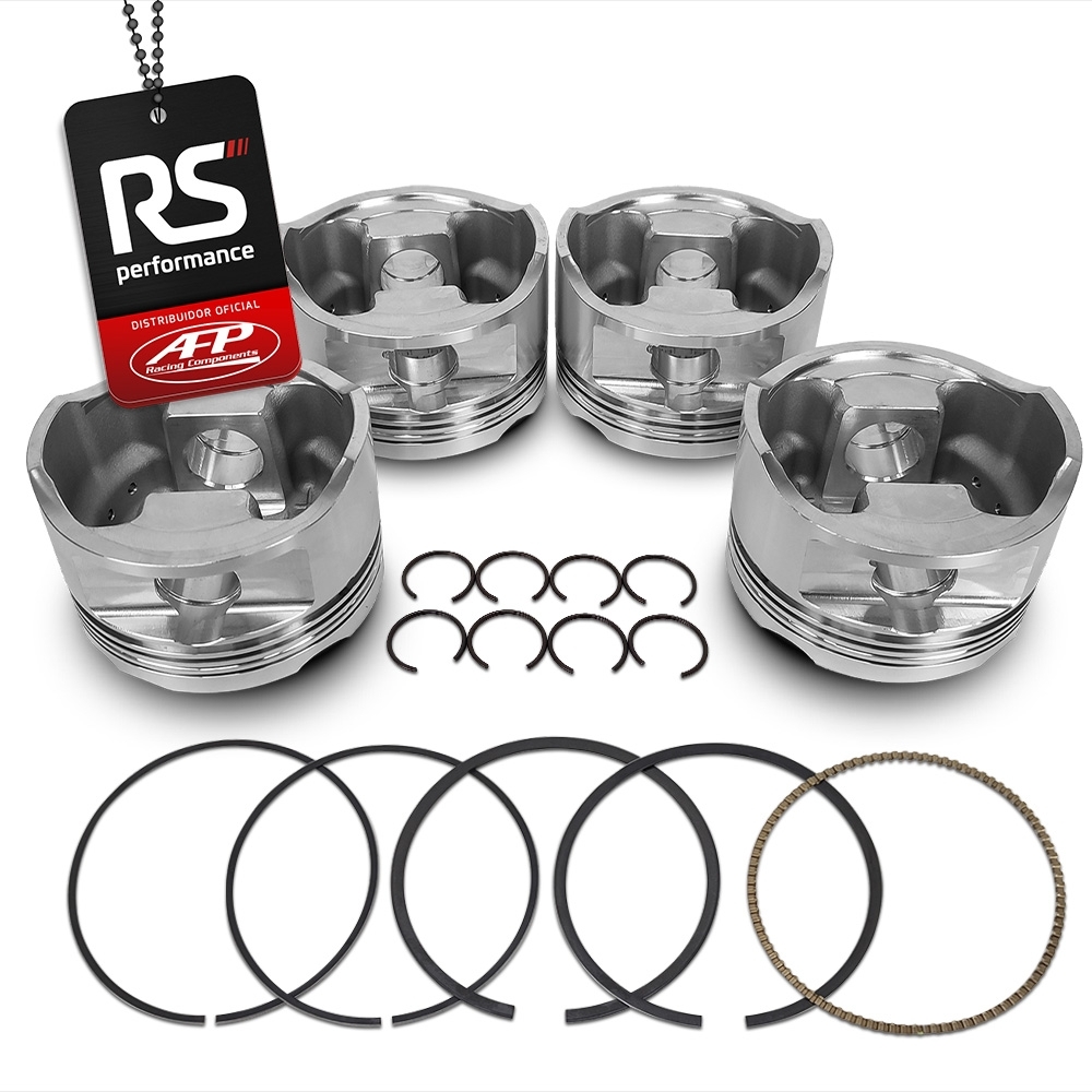 Kit 4 pistão GM 2.0/2.2 16V Turbo Côncavo C/ Cavas