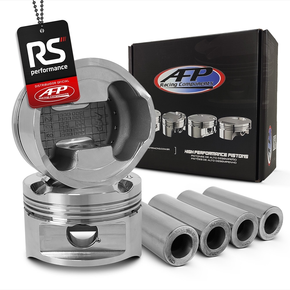 Kit 4 pistão GM 2.0/2.2 16V Turbo Côncavo C/ Cavas