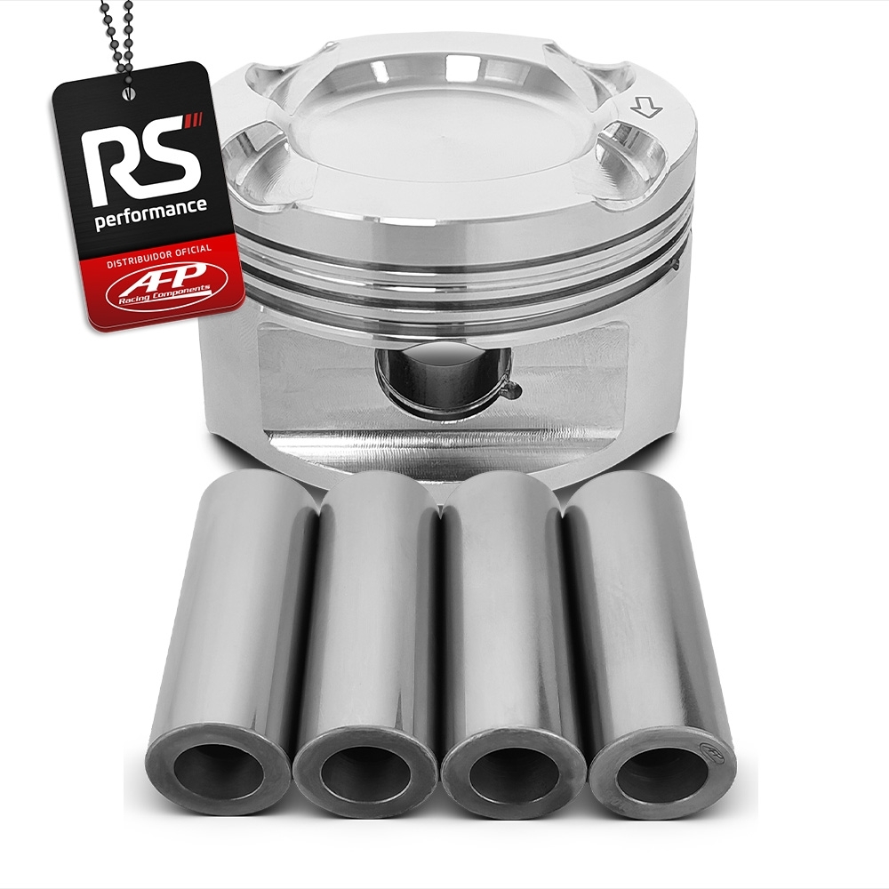 Kit 4 pistão GM 2.0/2.2 16V Turbo Côncavo C/ Cavas