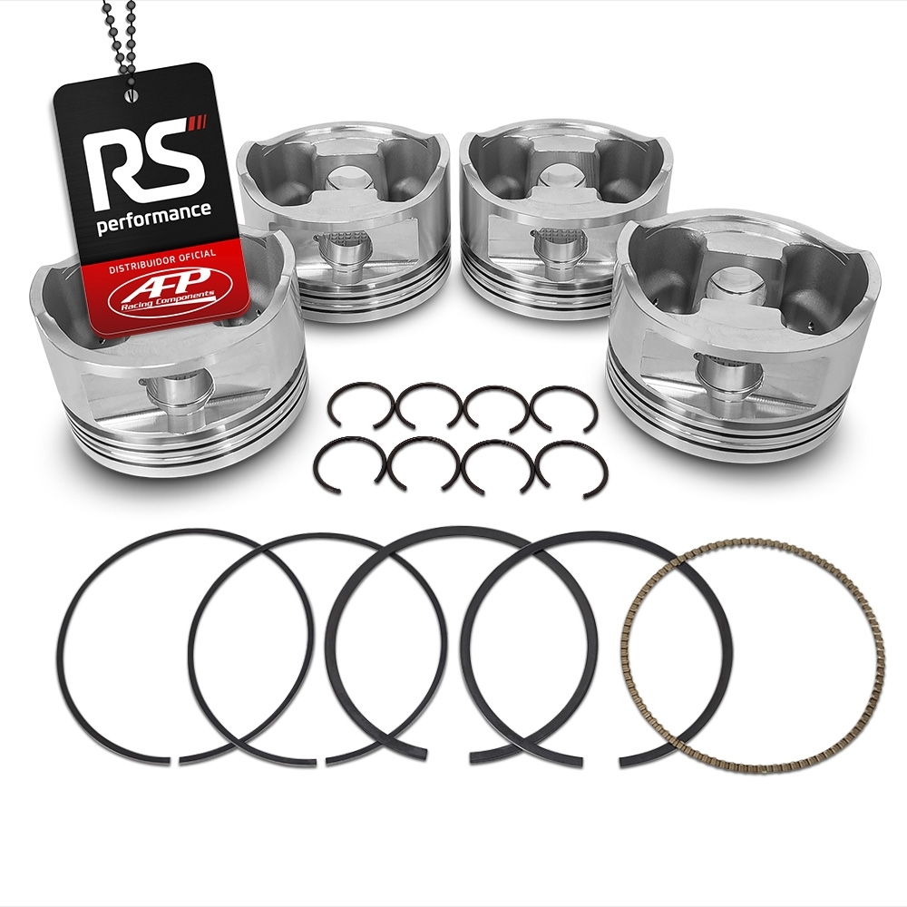 Kit 4 Pistão Forjado Côncavo GM 2.0/2.2 8V TURBO