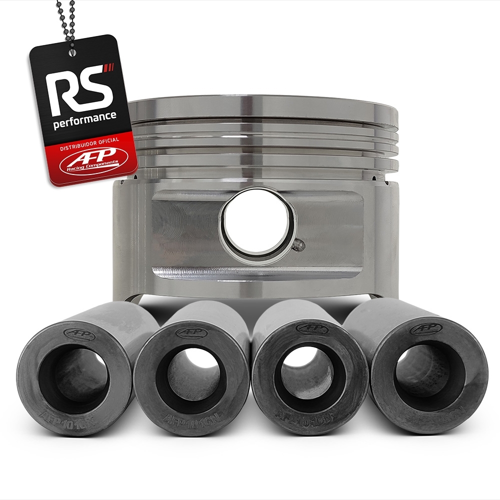 Kit 4 Pistão VW AP 1.8V Turbo Côncavo + Pinos + Anéis