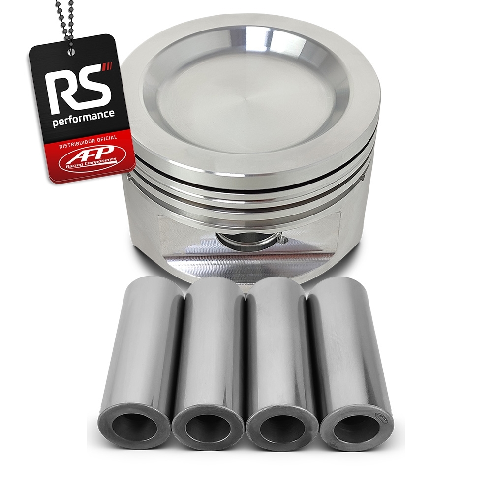 Kit 4 Pistão VW AP 1.8V Turbo Côncavo + Pinos + Anéis