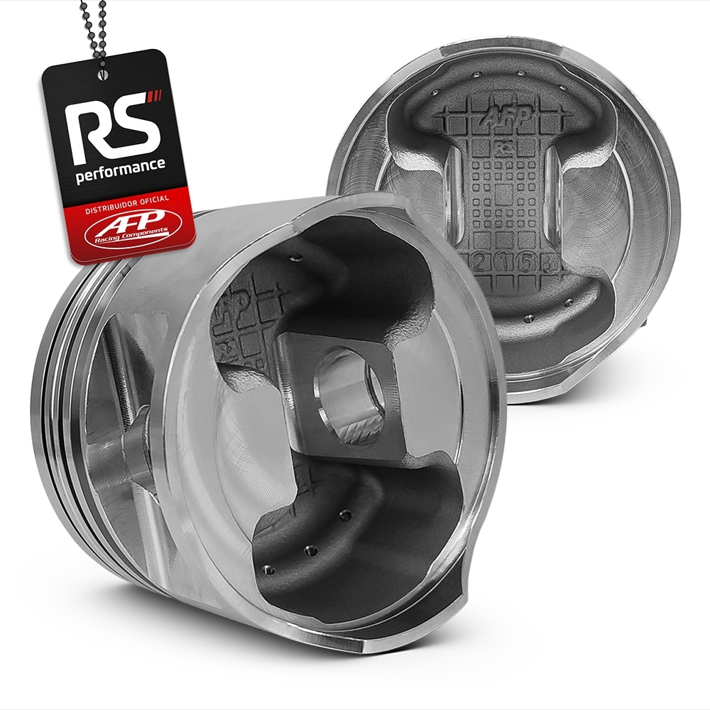 Kit 4 Pistão VW AP 1.8V Turbo Côncavo + Pinos + Anéis