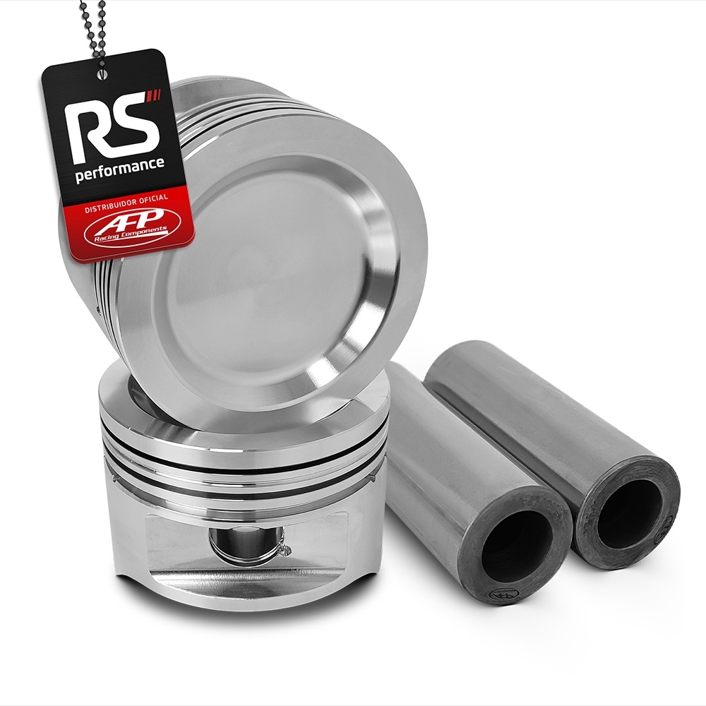 Kit 4 Pistão VW AP 1.8V Turbo Côncavo + Pinos + Anéis