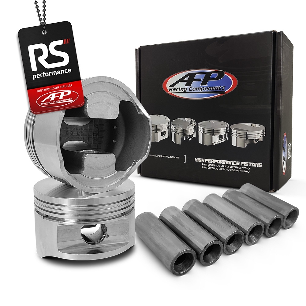 Kit 6 Pistão Forjado Opala 6CIL 6" Plano + Pinos + Anéis