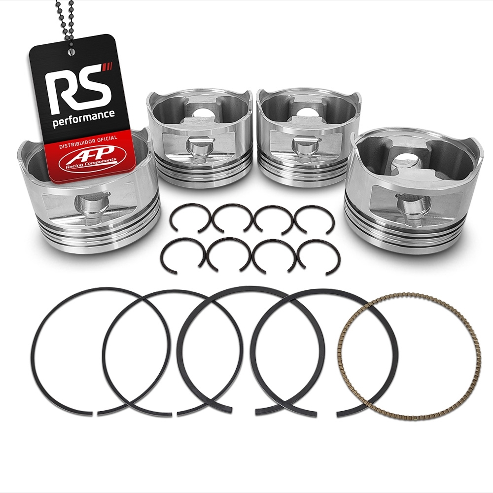 Kit 4 Pistão Forjado Côncavo VW/AUDI 1.8 20v + Pinos + Anéis