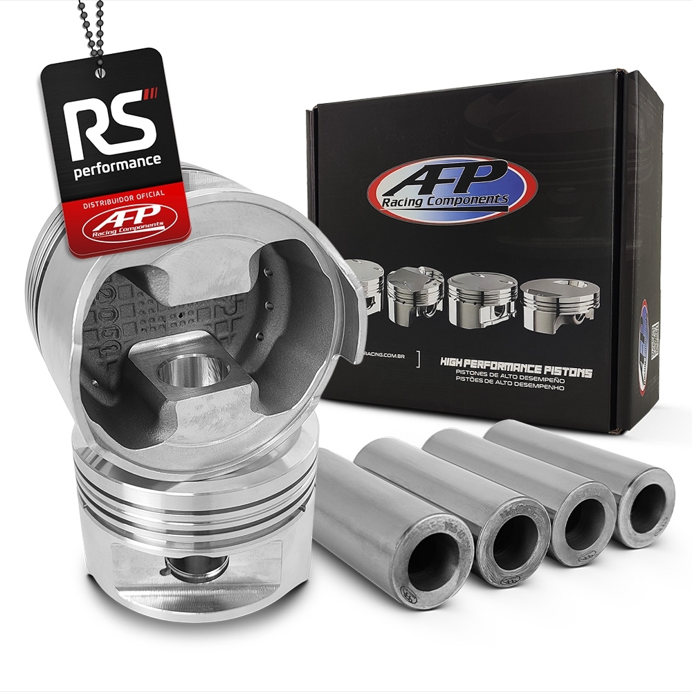 Kit 4 Pistão Forjado Côncavo VW/AUDI 1.8 20v + Pinos + Anéis