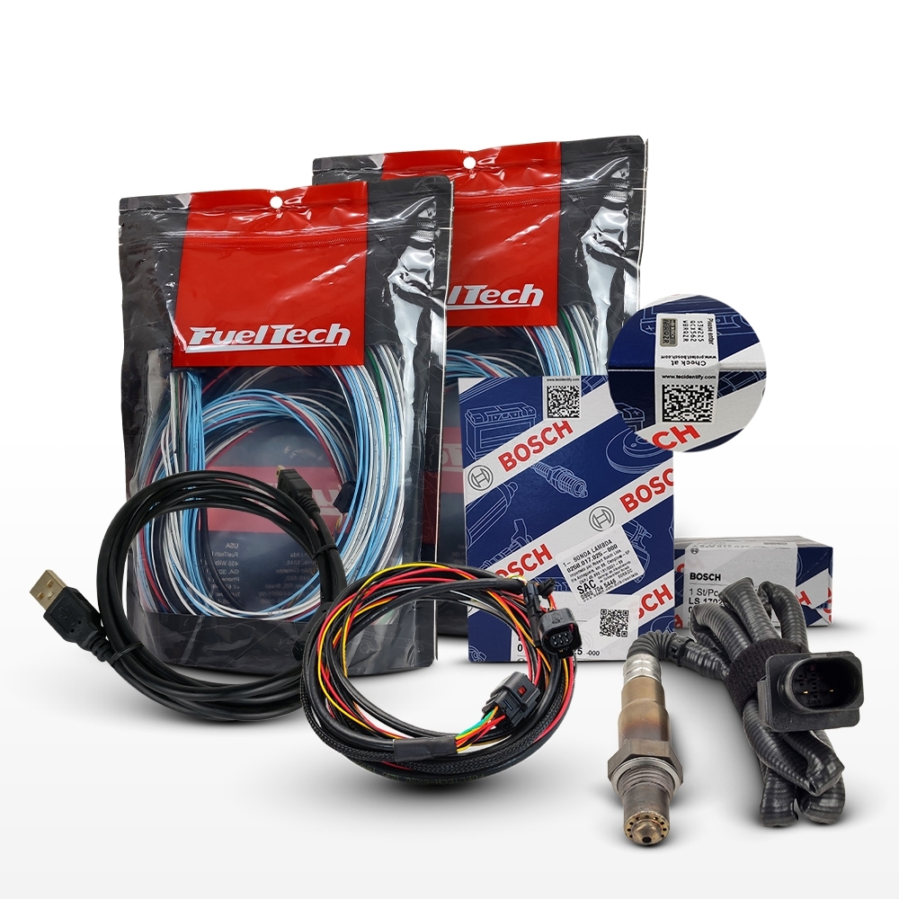 Módulo de Injeção Ft550 Lite Com Chicote Motor Traseiro + WideBand Nano Pro + Sonda Bosch 4.9