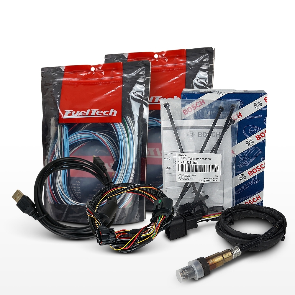 Módulo de Injeção Ft550 Lite Com Chicote Motor Dianteiro + WideBand Nano Pro + Sonda Bosch 4.2