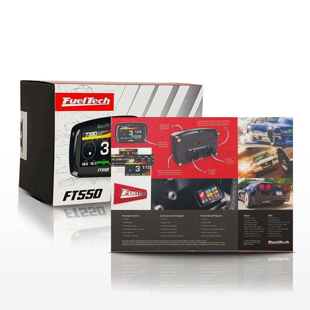 Módulo de Injeção Ft550 Lite Com Chicote Motor Dianteiro 4.2 + WideBand Nano Pro (Sem Sonda)