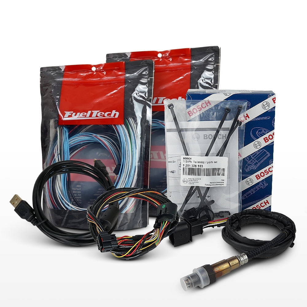 Módulo de Injeção Ft550 Lite Com Chicote Motor Traseiro + WideBand Nano + Sonda Bosch 4.2