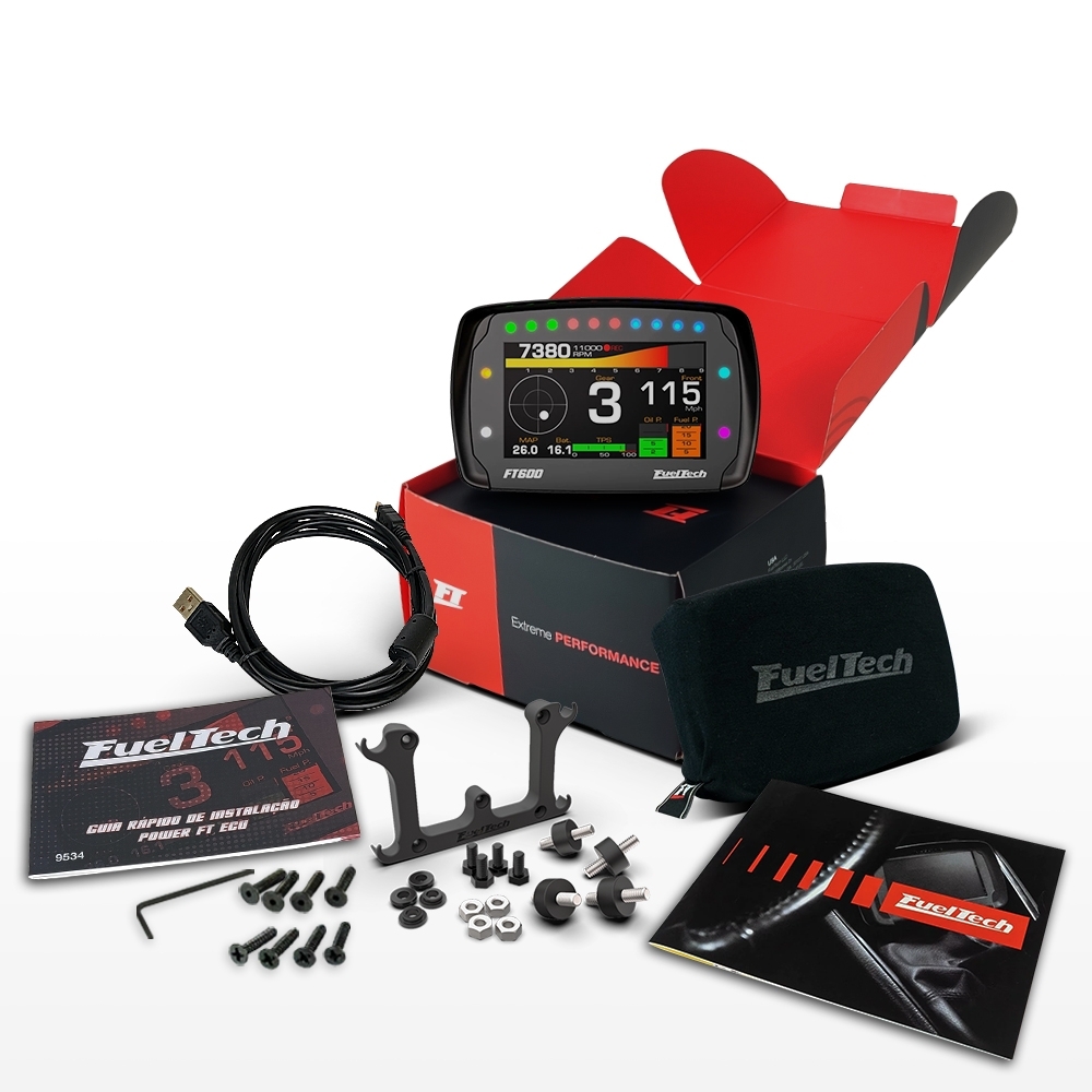 Módulo de Injeção Ft600 Com Chicote Motor Dianteiro + WideBand Nano Pro + Sonda Bosch 4.2