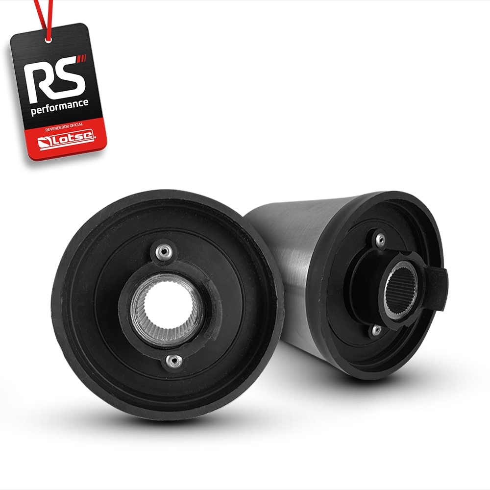 Volante Esportivo Ring R Em Camurça Preta + Cubo (COM VARIAÇÃO)