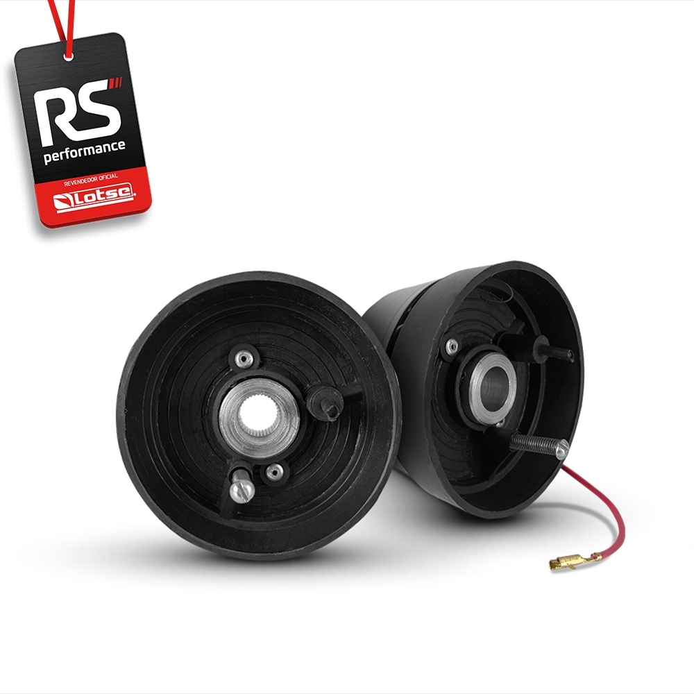 Volante Esportivo Ring R Em Camurça Preta + Cubo (COM VARIAÇÃO)