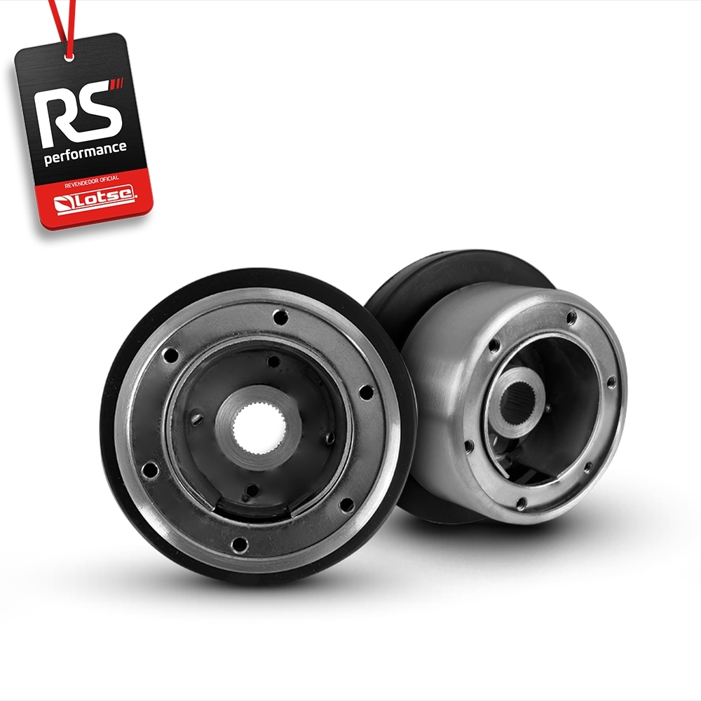 Volante Esportivo Ring R Em Camurça Preta + Cubo (COM VARIAÇÃO)