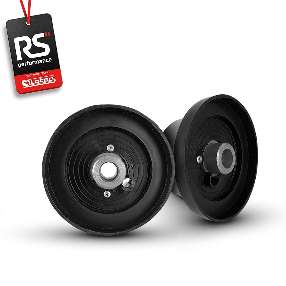 Volante Esportivo Ring R Em Camurça Preta + Cubo (COM VARIAÇÃO)