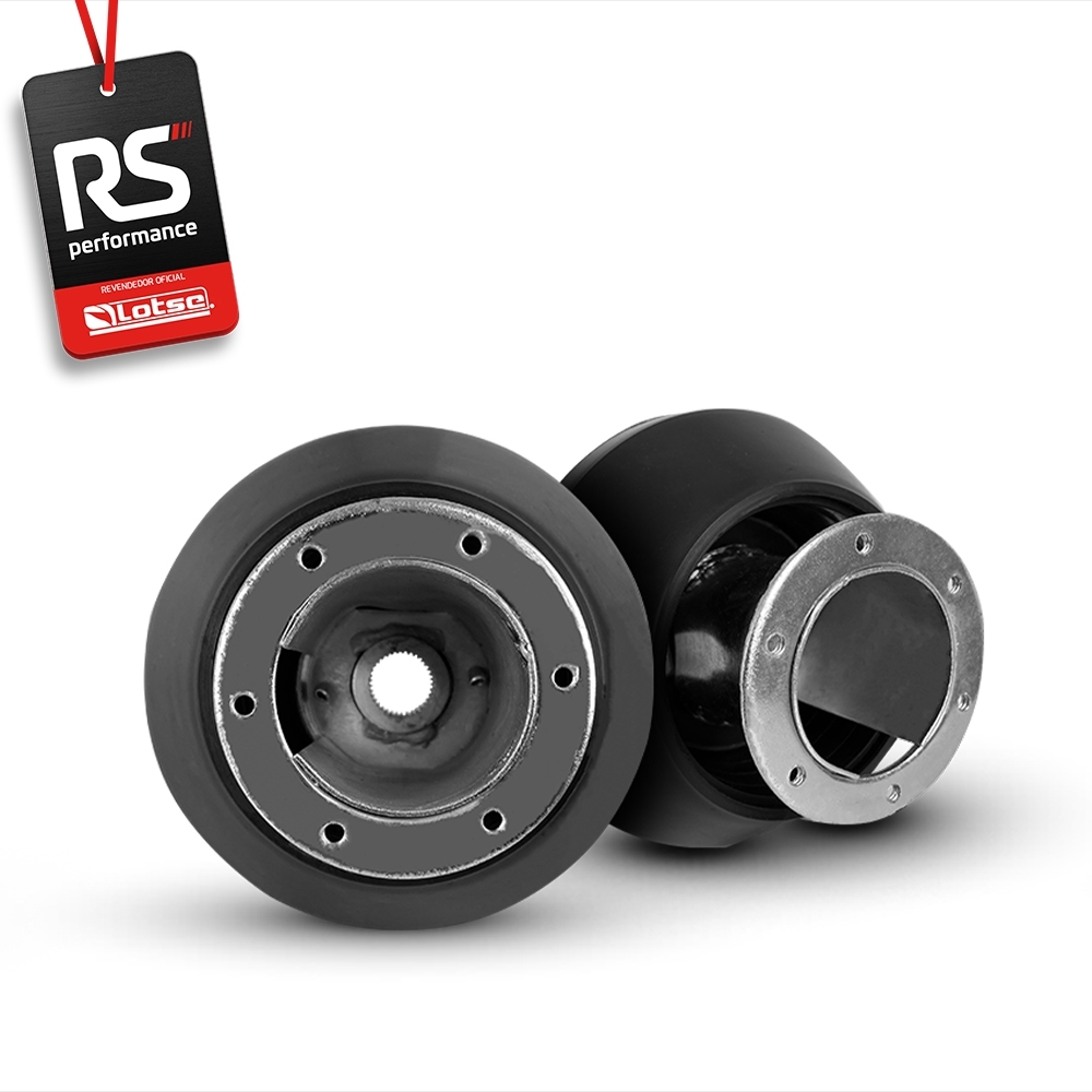 Volante Esportivo Ring R Em Camurça Preta + Cubo (COM VARIAÇÃO)