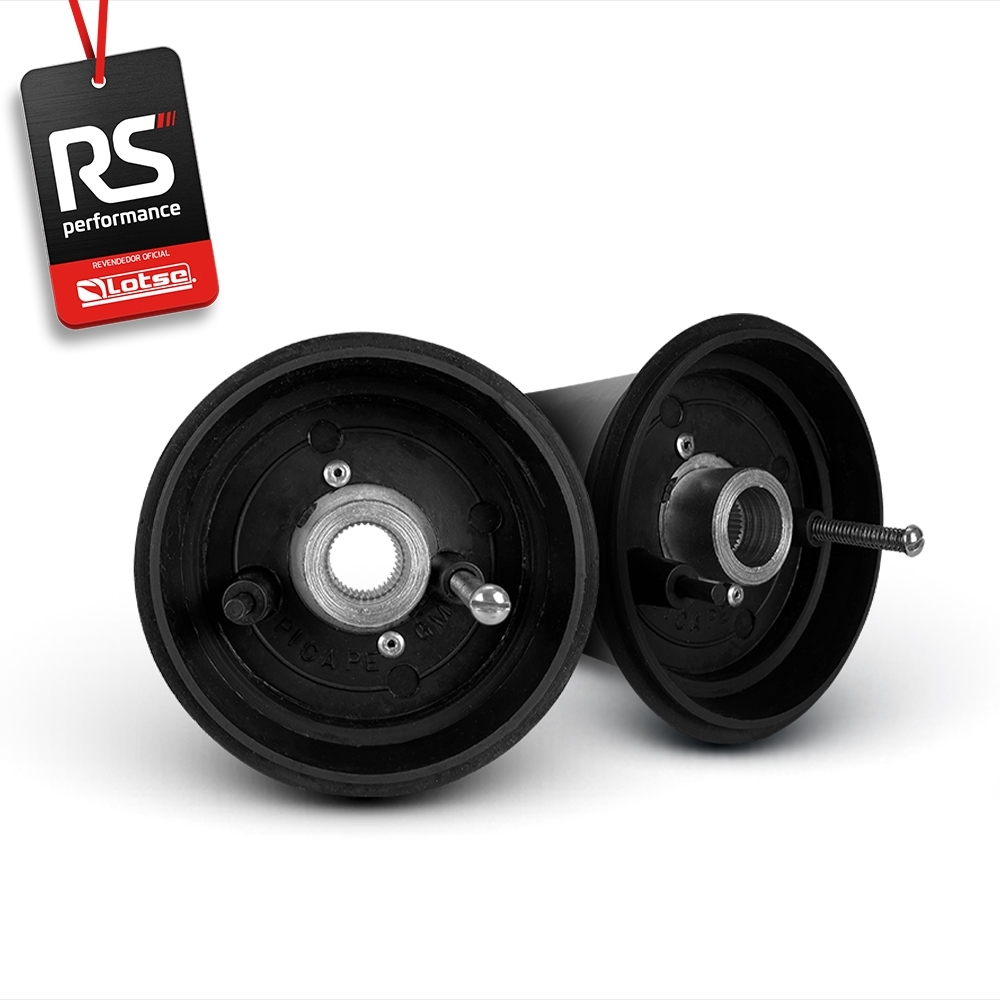 Volante Esportivo Ring R Em Camurça Preta + Cubo (COM VARIAÇÃO)