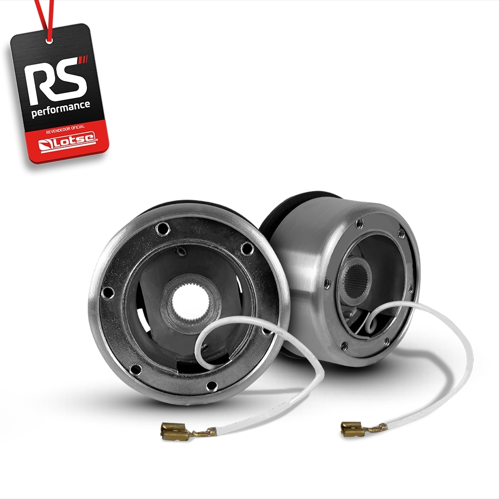 Volante Esportivo Ring R Em Camurça Preta + Cubo (COM VARIAÇÃO)