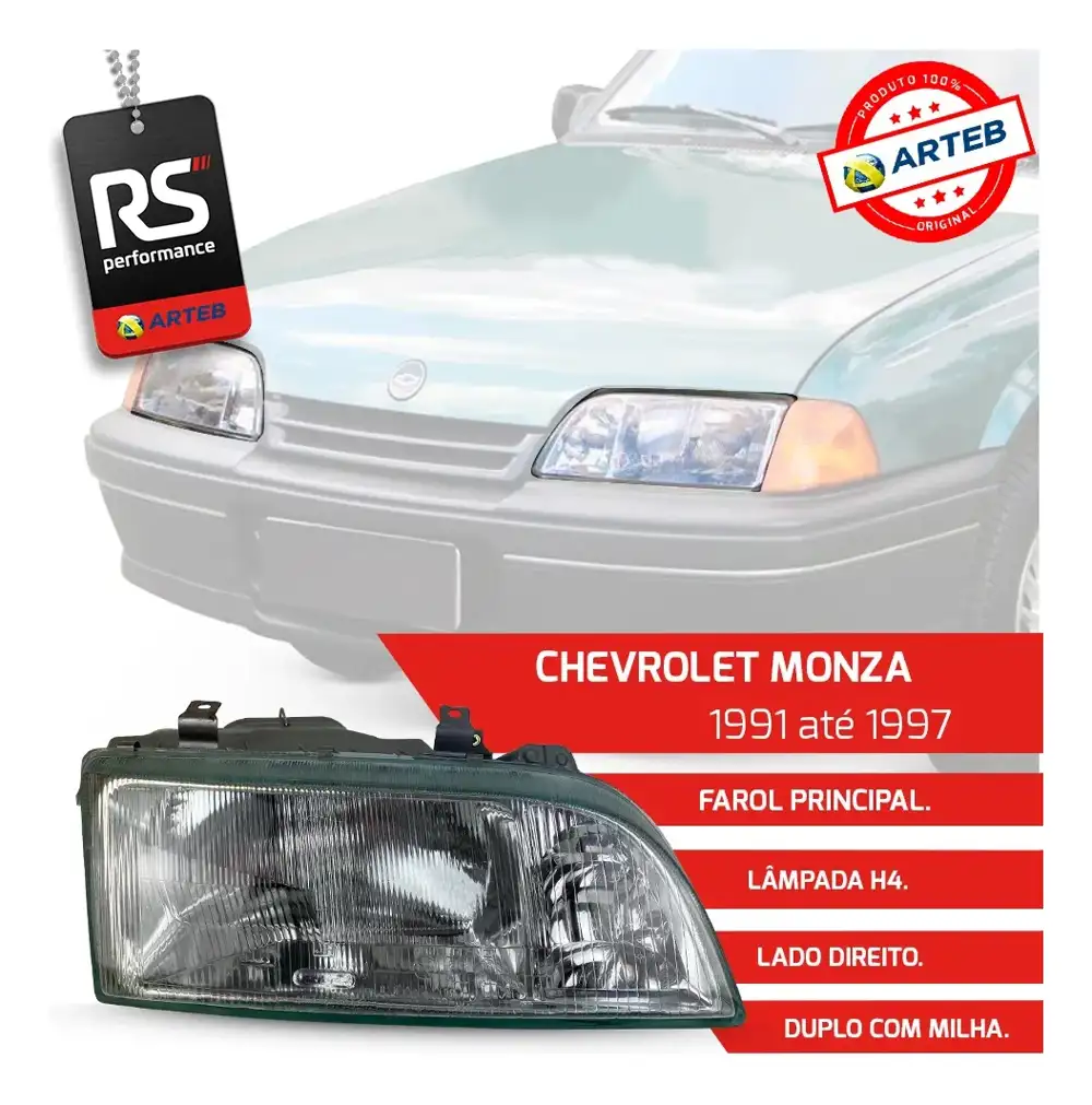 Farol Monza Sle Tubarão 91/97 - Direito Ou Esquerdo