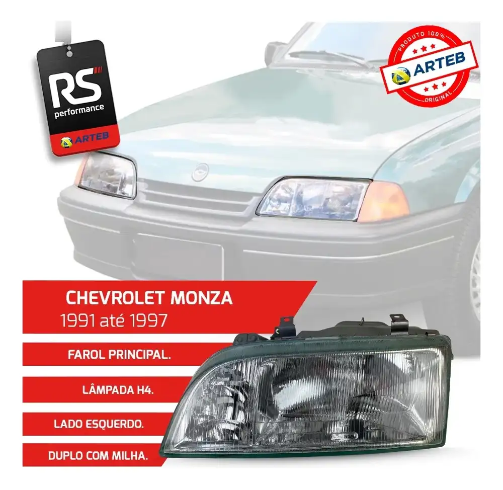 Farol Monza Sle Tubarão 91/97 - Direito Ou Esquerdo