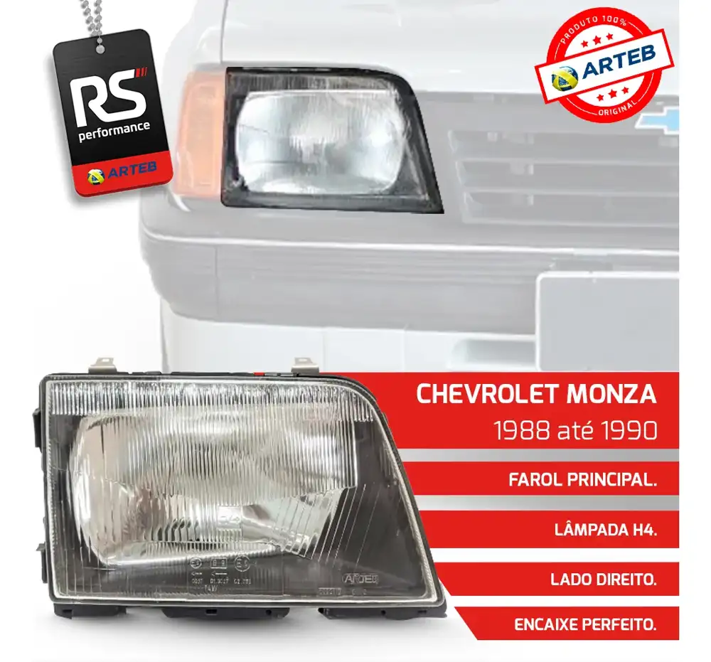 Farol Monza 1988 Até 1990 Esquerdo Ou Direito
