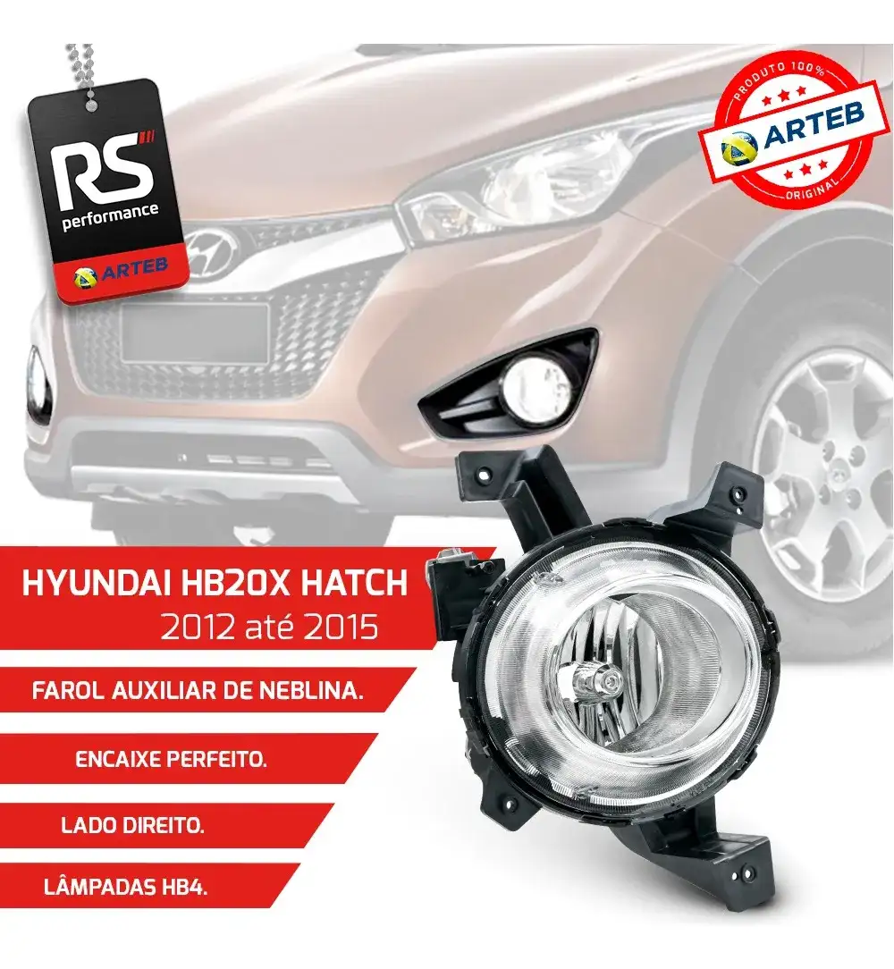 Farol Auxiliar Hb20x Hatch 2012 Até 2015 Esquerdo Ou Direito